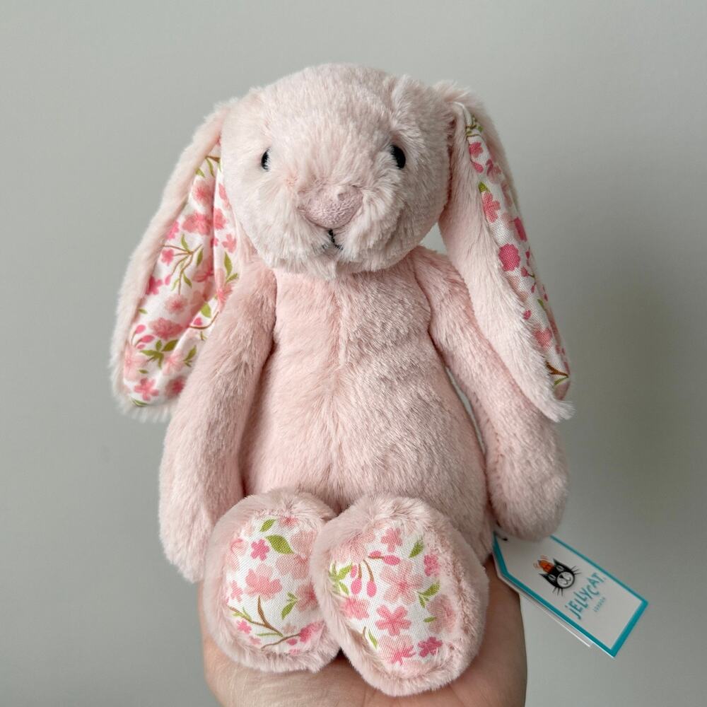 AUTHENTIC Jellycat Blossom Blush Bunny 'Bloom' Little Small NWT Fast Shipping! - Picture 2 of 4